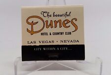 The Beautiful Dunes Hotel & Country Club Las Vegas Matchbook Unstruck Vintage picture