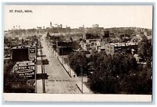 c1909 Aerial View Highway Business District St. Paul Minnesota Antique Postcard picture