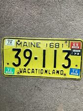1973 Maine Vacationland License Plate - 39 113 - Nice picture