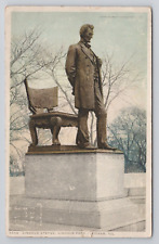 Lincoln Statue Lincoln Park Chicago Illinois c1910 Antique Postcard picture
