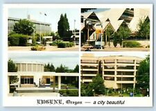 Eugene Oregon Postcard Lane County Courthouse Hult Center Arts Multiview c1960 picture