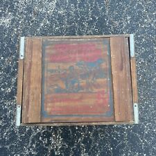 Rare Vintage Pepsi Cola Box Crate With Lid Wooden picture