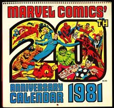 Mighty Marvel Calendar 1981 fn+ 6.5 Marvel Comics 20th Anniversary  picture