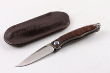 6.5'' New CNC M390 Steel Blade Serpentine Wood Handle Folding Pocket knife VTF67 picture