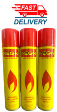 3 Can Neon Butane Fuel Universal Gas Lighter Refill Cartridge 300 ML (3 PACK) picture