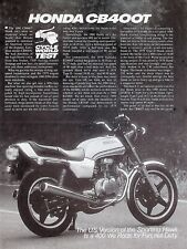 1980 Honda CB400T - 5-Page Vintage Motorcycle Test Article picture