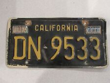 1963-1970 YOM California Trailer License Plate DMV Clear Confirmed CA RV DN9533 picture