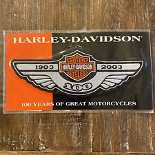 HARLEY DAVIDSON 100TH ANNIVERSARY 2003 PATCH LARGE WINGS # 97848-02V NOS 11 X 4