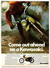 Vintage 1972 Kawasaki 350 Enduro Motorcycles Original Print Advertisement (8x11) picture