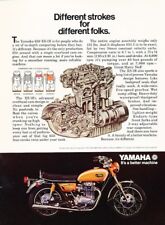 1972 Yamaha 650 XS-1B Motorcycle Original Advertisement Print Art Car Ad PE69 picture