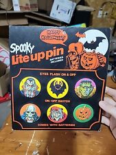 Vintage Halloween Spooky Lite up Light Up Pins Store Display SUPER RARE WORKS picture
