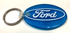 Vintage FORD Blue RUBBER OVAL KEYCHAIN Canby OREGON Portland Key Fob Ring Truck picture
