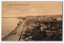 c1910 River Side Park Exterior Building Steamer Ship Winona Minnesota Postcard picture