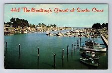 Santa Cruz CA-California, Santa Cruz Yacht Harbor Boat Facility Vintage Postcard picture