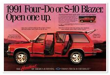 1991 Red S-10 Chevy Blazer Heartbeat of America Vintage 1990 2-Page Magazine Ad picture