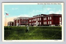 Port Arthur TX-Texas, Port Arthur High School, Vintage Postcard picture