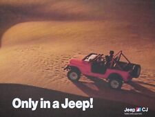 1985 Jeep Wrangler CJ Vintage Only In A Jeep Original Print Ad 8.5 x 11