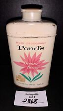 Vintage Pond's Dream Flower Perfumed Talc Body Deodorant Tin 1 1/2 Oz Half Full picture