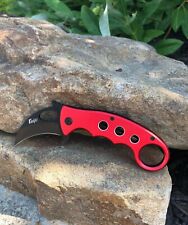 Karambit Spring Assist Open Pocket Knife Claw Folding Tactical Knife Red EDC picture