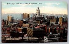 Birds Eye Mt Adams Cincinnati Ohio Oh Postcard picture