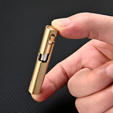Mini Pocket Brass Bolt Action Ball Pen w/ 2pcs Refills Outdoor Camping EDC Tool picture