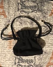 Yves Saint Laurent Vintage Bucket Style Pull String Black Perfume Handbag picture