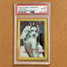 🔥 PLAYBOY 1995 CHROMIUM COVER CARD #96 EDITION 1 JUNE 1993 -  PSA 8 NM-MT picture
