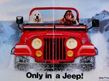1984 Jeep Wrangler Vintage Great Pyrenees Original Print Ad Centerfold 16 x 11