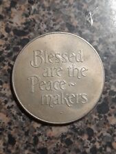 Blessed are the Peacemakers Lion & Lamb Silver Colored Medal picture