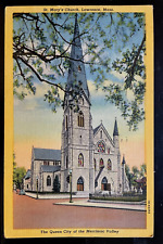 Vintage Postcard 1952 St. Mary's Church, Lawrence, Massachusetts (MA) picture