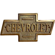Chevrolet Auto Solid Brass Plaque Embossed Sign Tag W/ Antique Vintage Finish picture