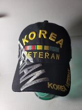 BLACK COLOR KOREA VETERAN BALL CAP EMBROIDERED ADJUSTABLE  picture