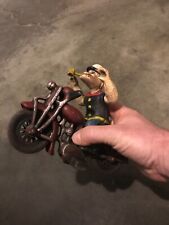 Popeye Motorcycle Patina METAL Indian Harley Davidson Triumph Fatboy Collector picture