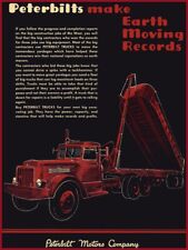 1949 Peterbilt Trucks NEW Metal Sign: Peterbilts Make Earth Moving Records picture