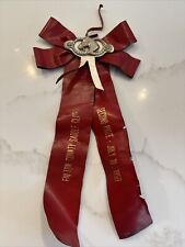 VINTAGE 1959 ~ Fulton County Saddle Club 2nd Prize Medal / Ribbon - Leather picture
