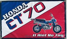 HONDA CT70 CT 70 Mini Trail 3x5ft FLAG BANNER DRAPEAU MAN CAVE GARAGE picture