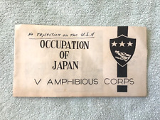 Vintage WWII V AMPHIBIOUS CORPS US Marines Occupation of Japan Booklet picture