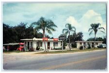 c1960's Beach Front Court Sebring Florida FL Unposted Coca-Cola Signage Postcard picture