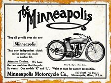 1911 Minneapolis Motorcycle New Metal Sign: Minneapolis, Minnesota - 7th Street picture