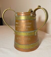 Antique 1906 3Handle Beer Stein Copper Brass Camera Club Photograph Award Trophy picture