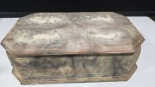 Large Incolay Stone Carved Men's Box Wildlife Scene Ducks Rabbits Deer  picture