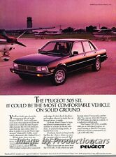 1985 Peugeot 505 STI Solid Ground - Original Advertisement Print Art Car Ad J750 picture