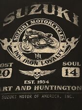 Suzuki Motorcycles Lost Soul 2014 T-shirt Ink Iron Loyalty Gray Graphic Size XL picture