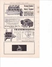 Original 1909 Brennan Auto Motors Print-Ad / Syracuse Gear Co Transmission picture
