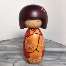 Vintage Japanese Kokeshi Doll Wooden Shoei Fujikawa Kikusui Signed Japan 6.5