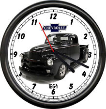Licensed 1954 Chevy Pickup Truck Black 54 Vintage General Motors Wall Clock picture