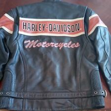 MEN'S HARLEY DAVIDSON  HD CLASSIC VICTORY LANE WARM LEATHER JACKET SIZE SMALL picture