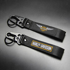 Harley Davidson Motorcycle key chain keyring with wrist strap logo carabiners picture