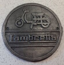 Lambretta Cast Aluminium Italian Scooter Motorcycle Sign Logo Decoration Plaque picture