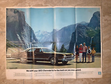 Vintage 1972 Chevrolet Impala/Bel Air Foldout Brochure Catalog Color picture